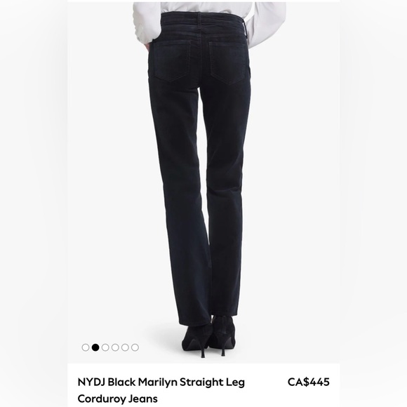 NYDJ Denim - NYDJ Dark Straight Leg Corduroy Jeans
